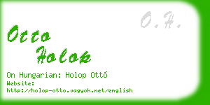 otto holop business card