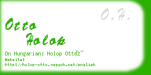 otto holop business card